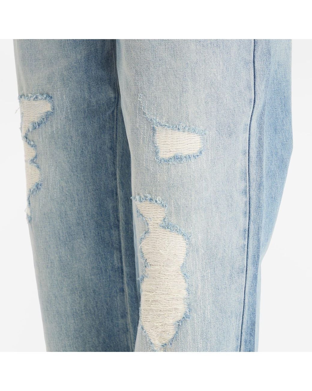 Cole Buxton Blue Repaired Jeans for men