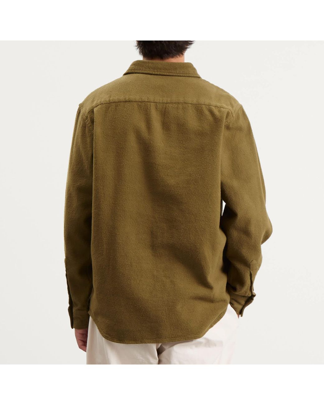 Dubbleware Green Notched Pocket Flannel Shirt for men