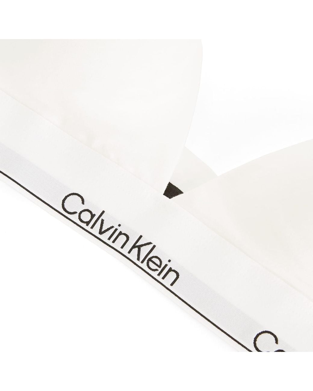 Calvin Klein Icon Lightly Lined Triangle Bra in White | Lyst