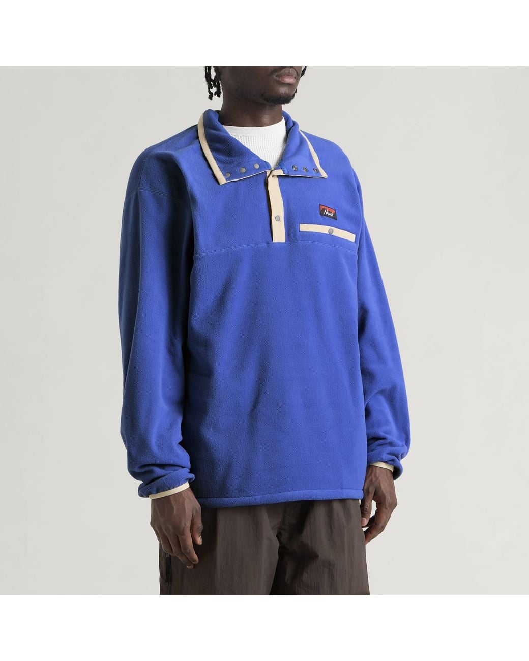 NANGA Blue Air Warm Fleece Pullover for men
