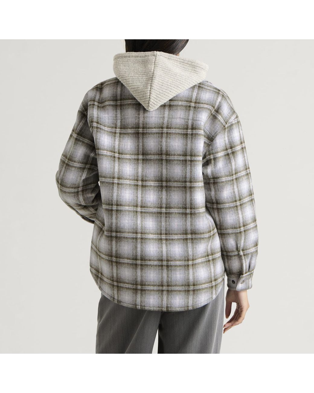 DUNST Gray Quilted Flannel Shirt