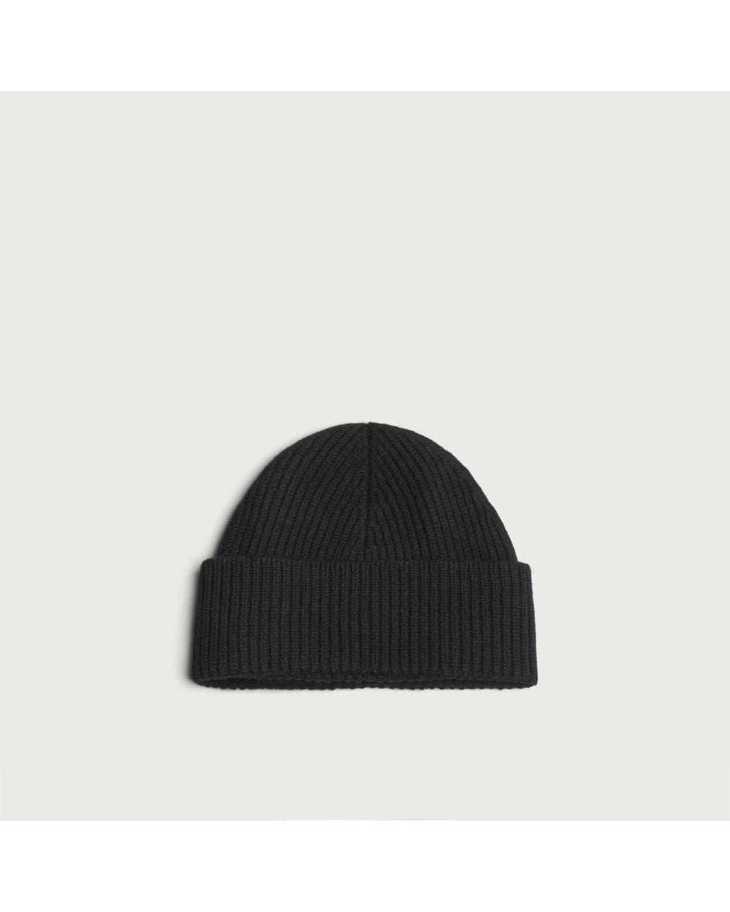 AMI Black Merino Wool Adc Beanie for men