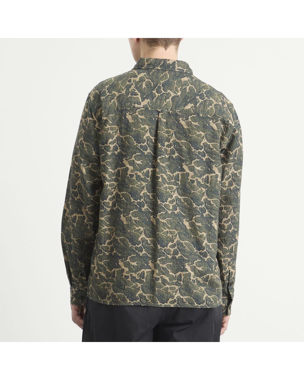 Kestin Green Landscape Print Taymount Overshirt for men