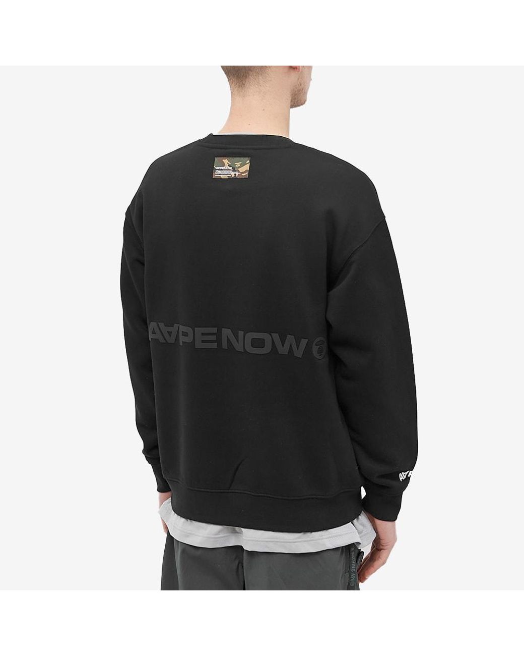 Aape Now Crew Sweat in Black for Men | Lyst UK