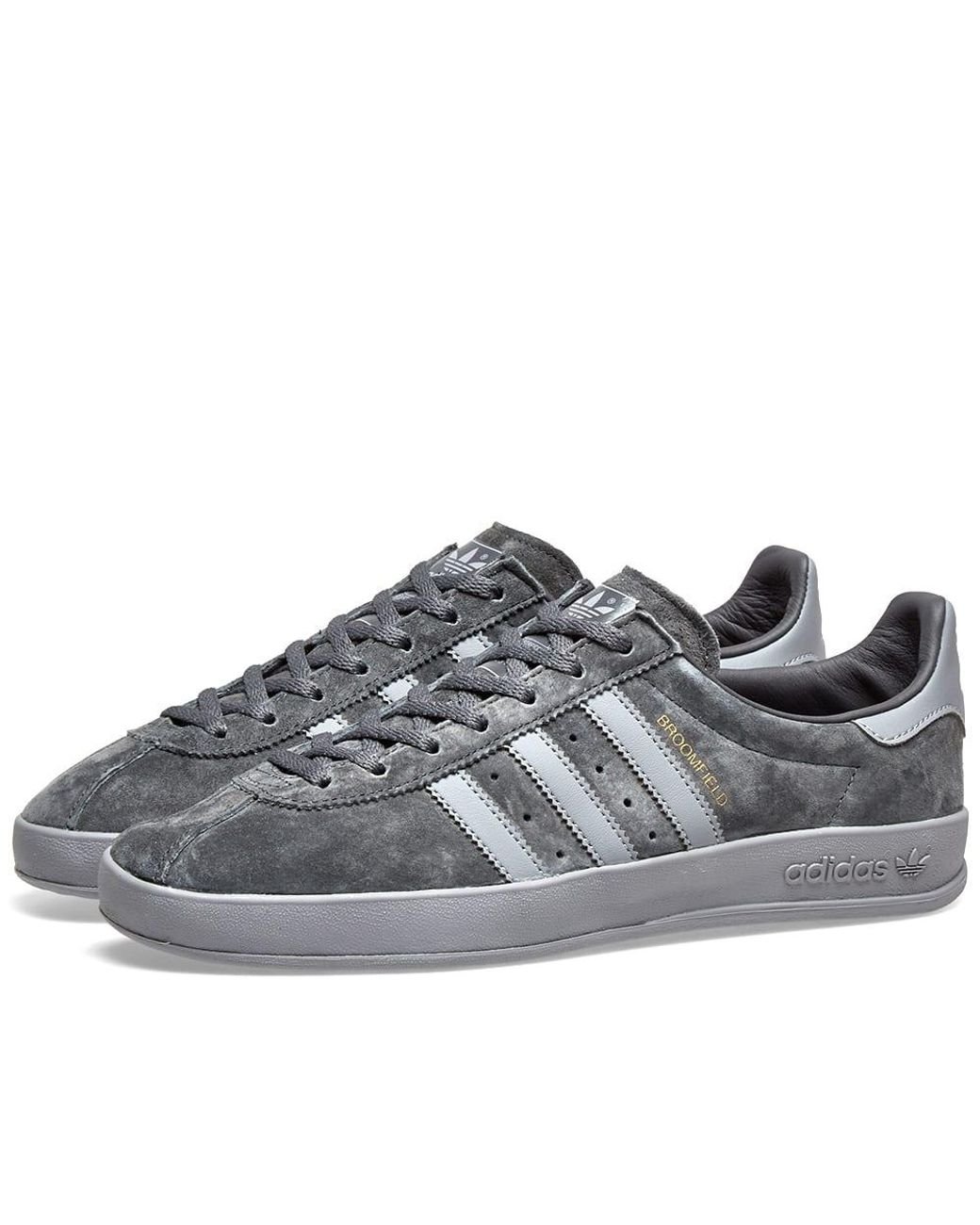 adidas Broomfield Suede Trainers in Grey for Men Lyst Australia