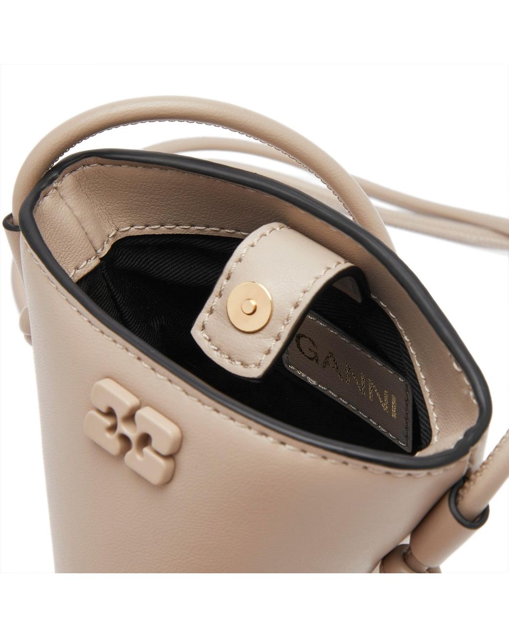 トートバッグ Ganni Bou Crossbody Bag - Ganni - Leather - Beige Ganni Small Crossbody Bou Bag | Liberty