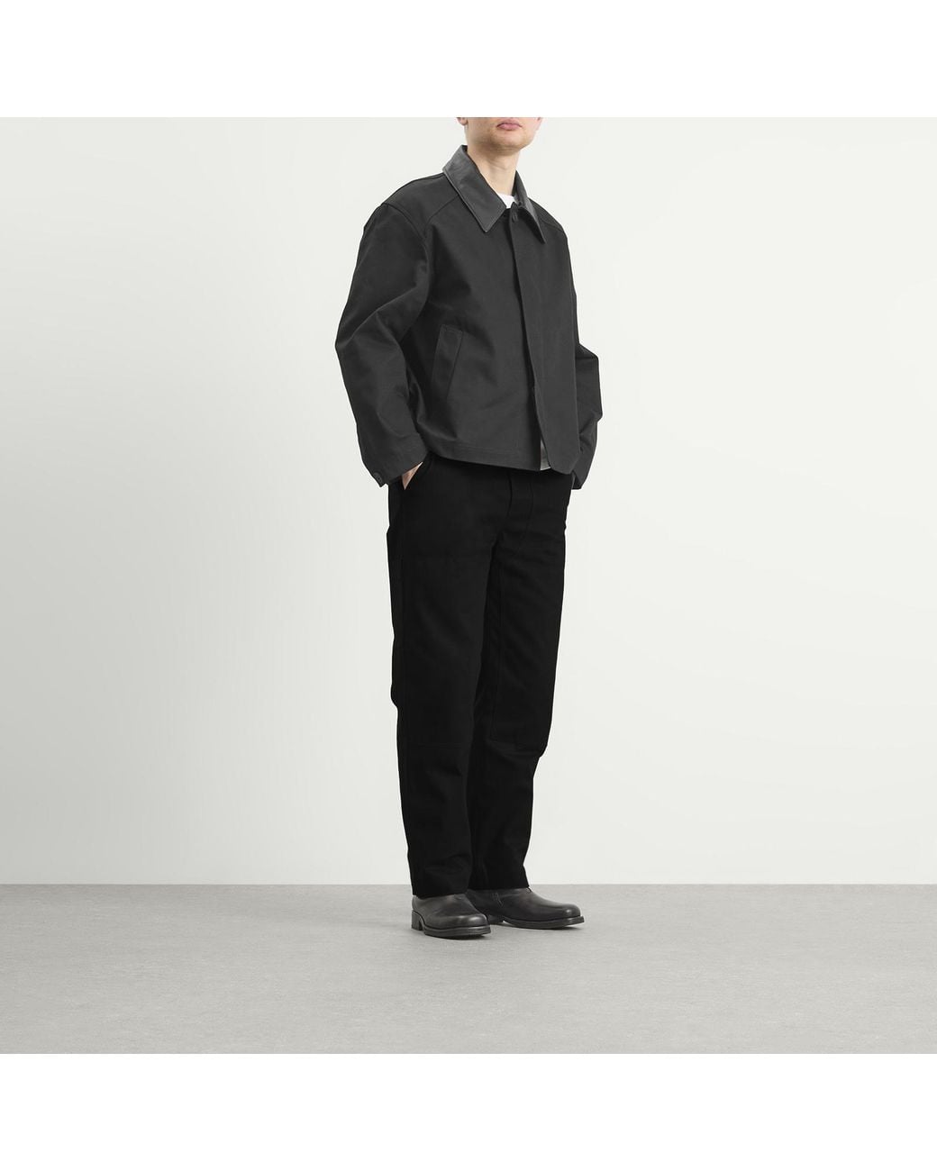 Studio Nicholson Black Denver Cotton Canvas Workwear Pant for men