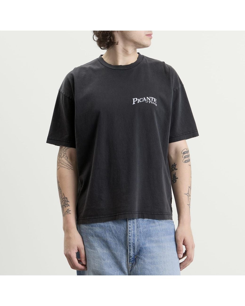 Picante Black Peaks Patch T-Shirt for men