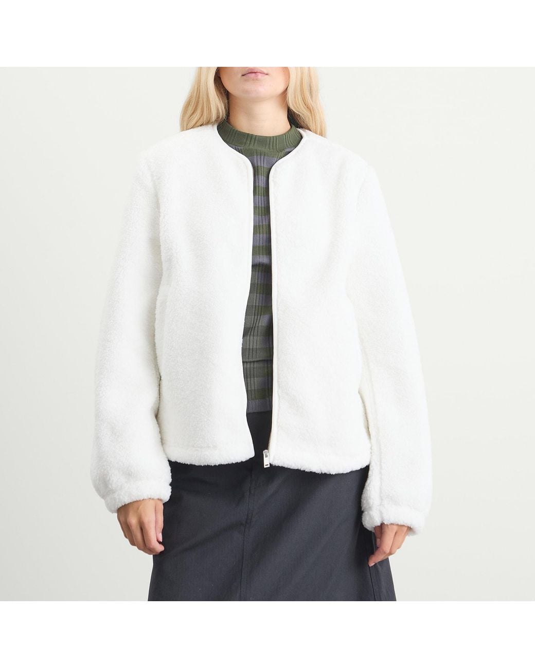 Samsøe & Samsøe White Saautumn Fleece Jacket