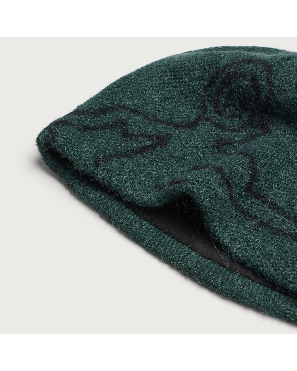 Hiking Patrol Green Mascot Mohair Mixed Beanie for men