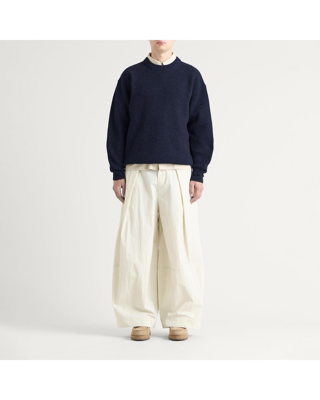 FRIZMWORKS Blue Patch Round Pullover Knit for men