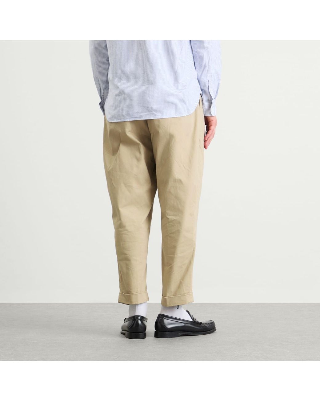 Beams Plus Natural 2 Pleat Chino for men