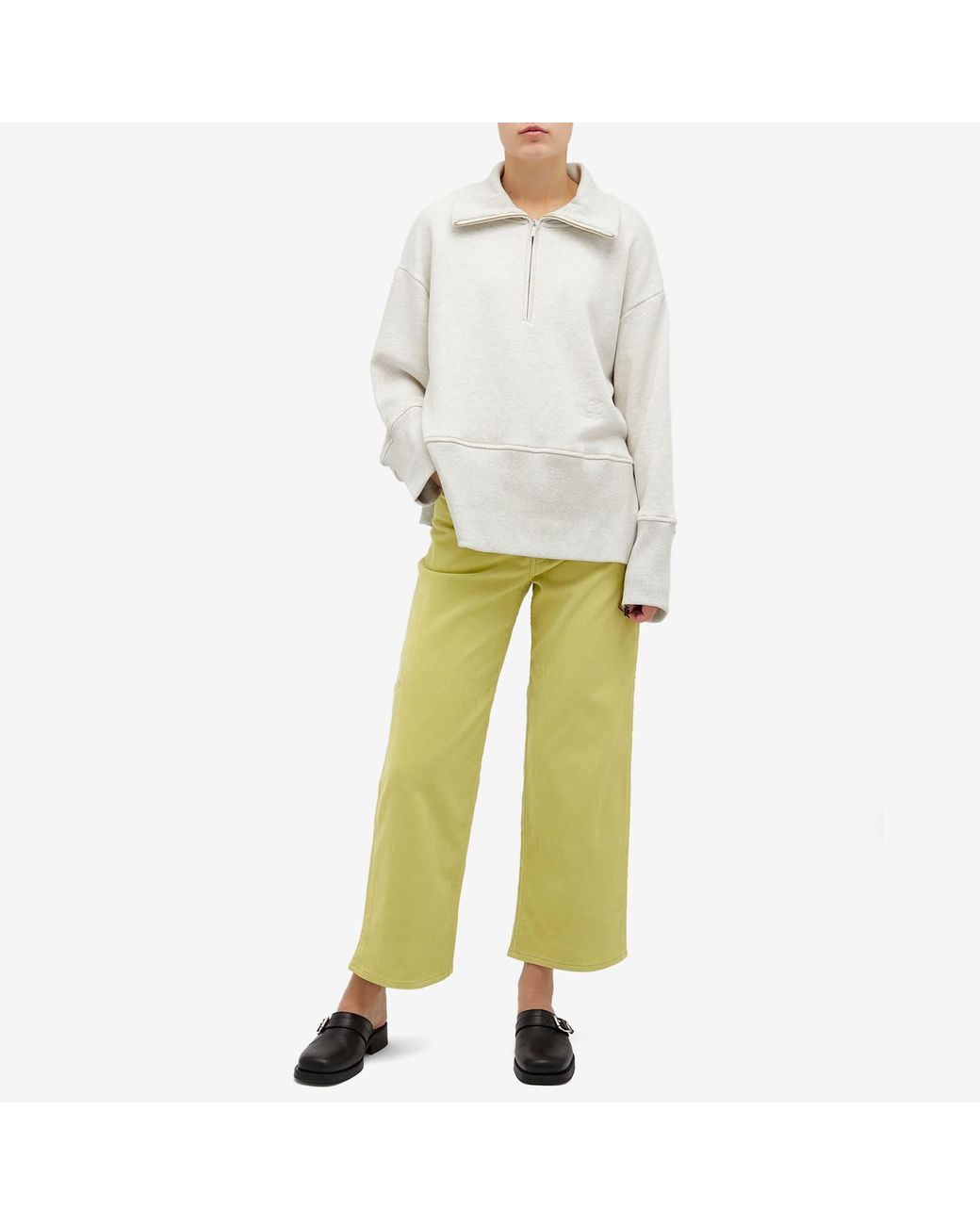 AURALEE Finx Corduroy Pants in Yellow | Lyst AURALEE Finx Corduroy Pants in Yellow | Lyst