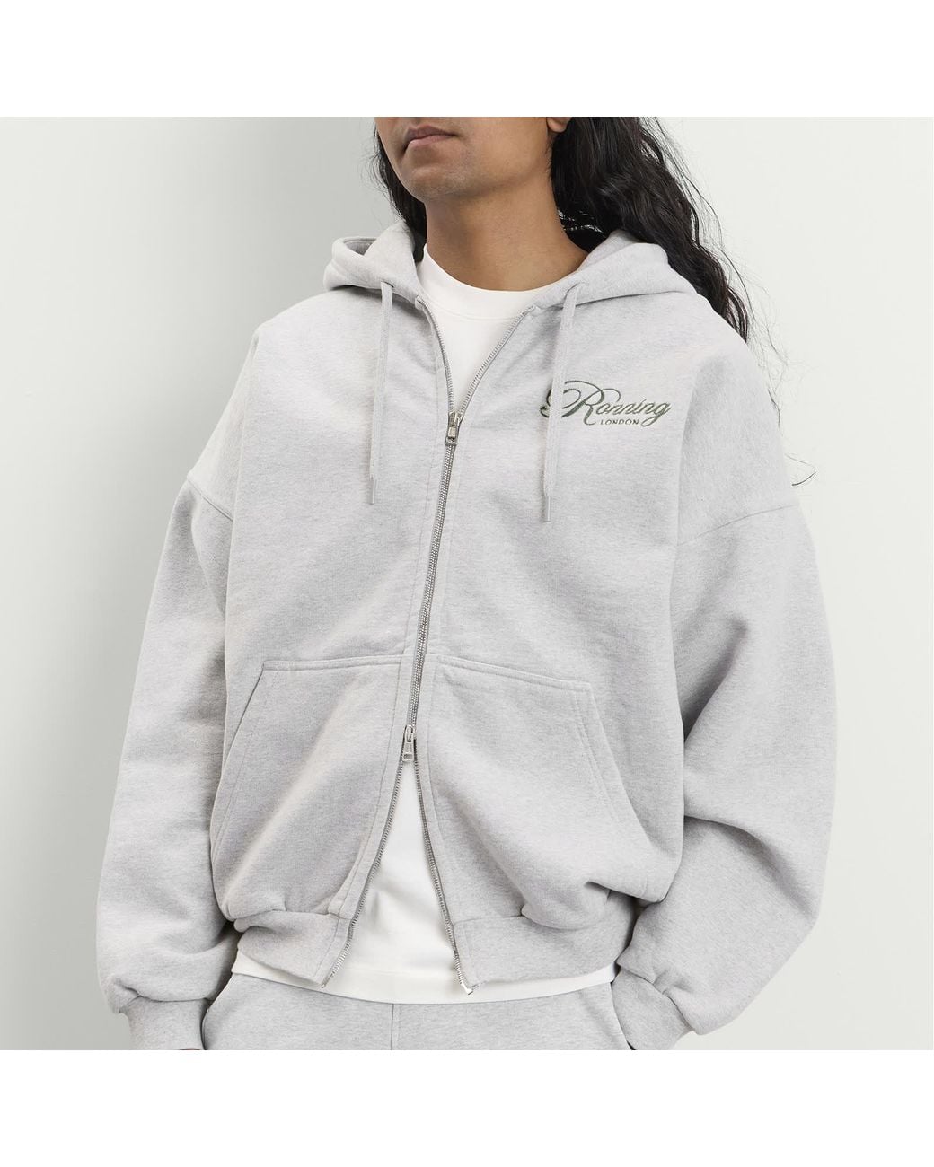Ronning Gray End. X Zip Hood for men