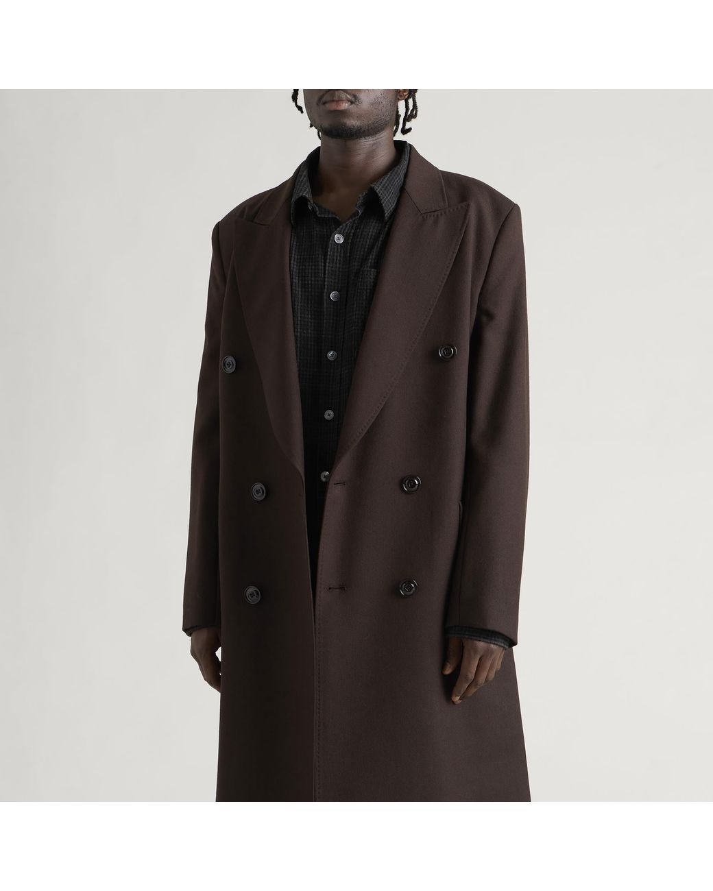 Our Legacy Black Issue Wool Extended Whale Coat for men