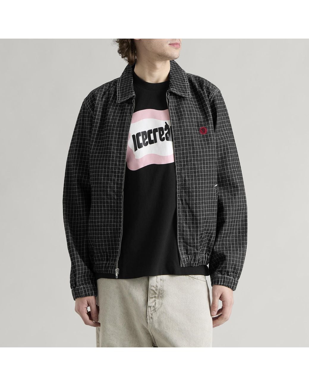 ICECREAM Black Ripstop Denim Work Jacket for men