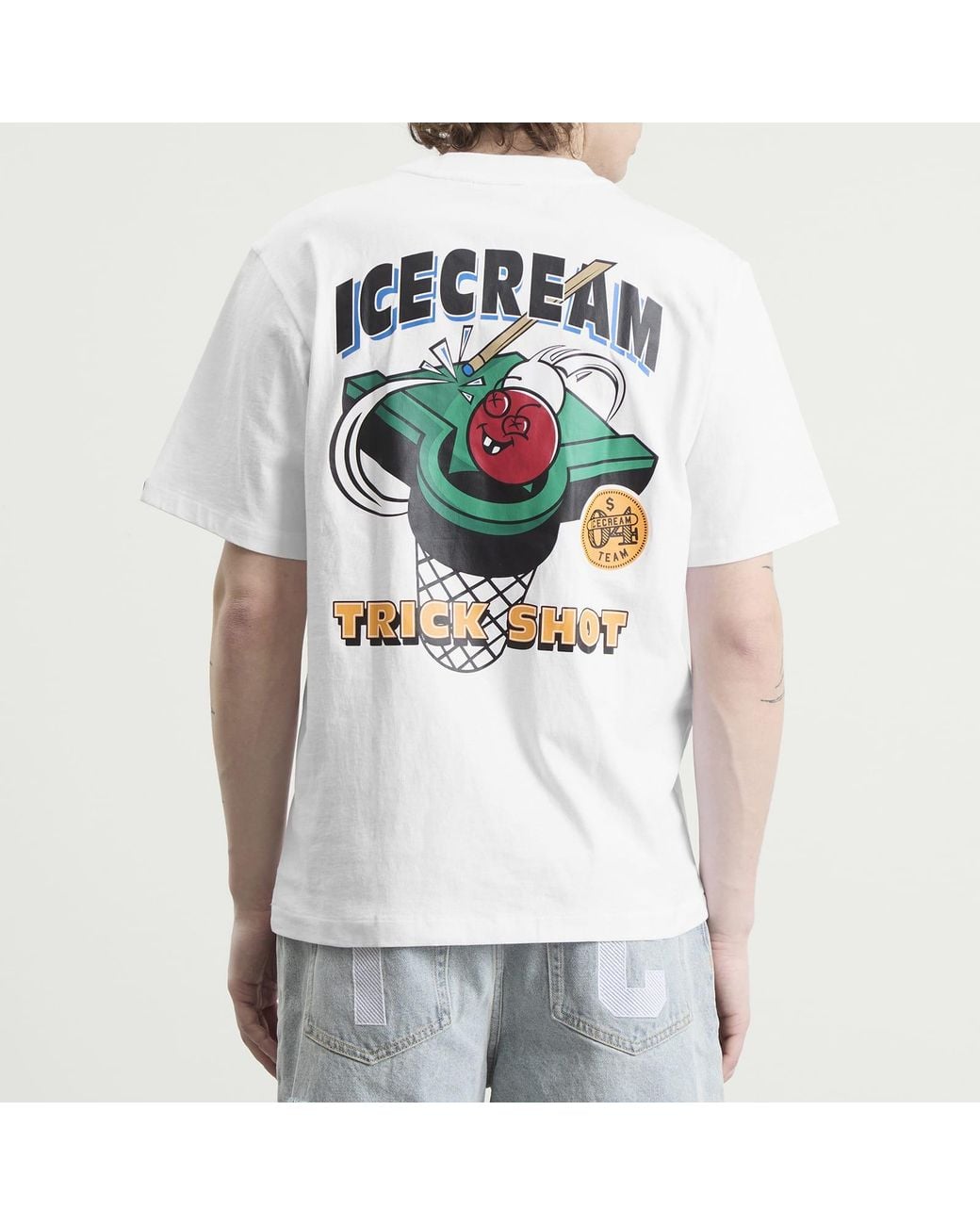 ICECREAM White Trick Shot T-Shirt for men