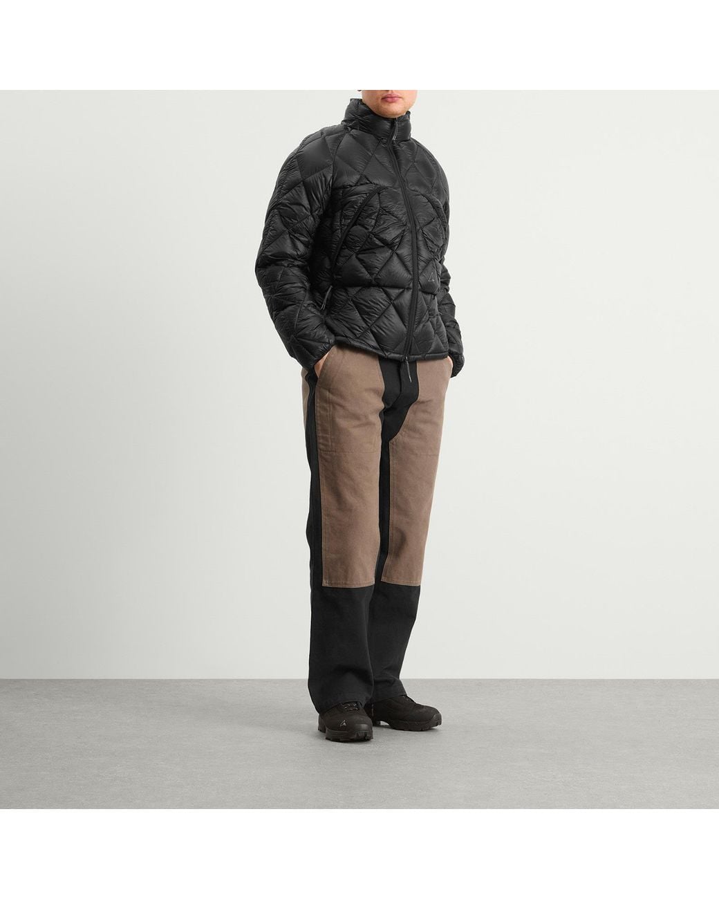 Roa Brown Fomes Double Knee Washed Canvas Pant for men
