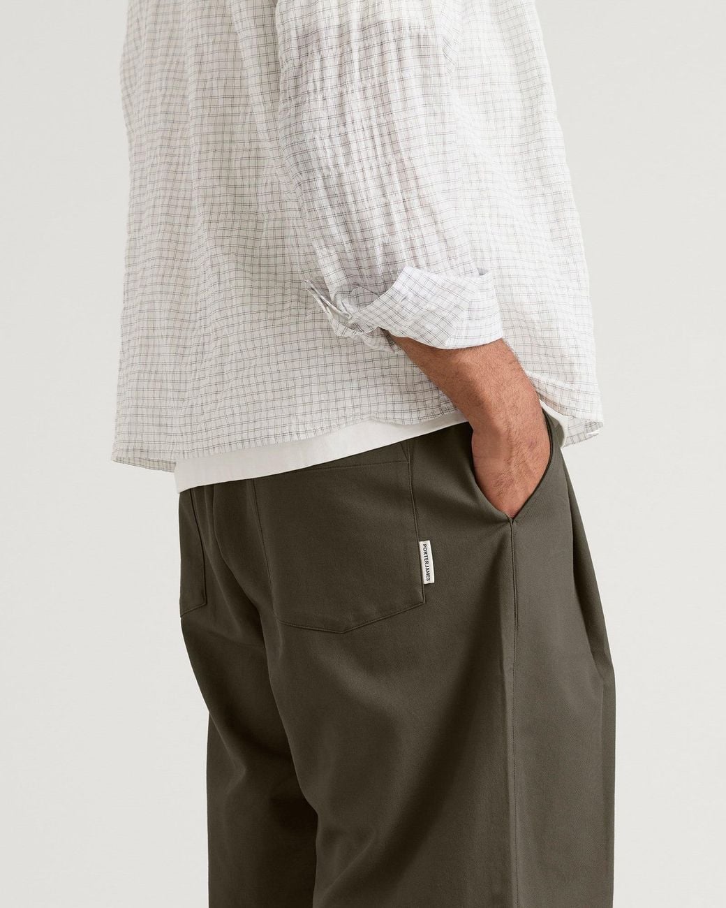 Double Tab Design Porter James Double Pleated Shorts in Green for Men | Lyst