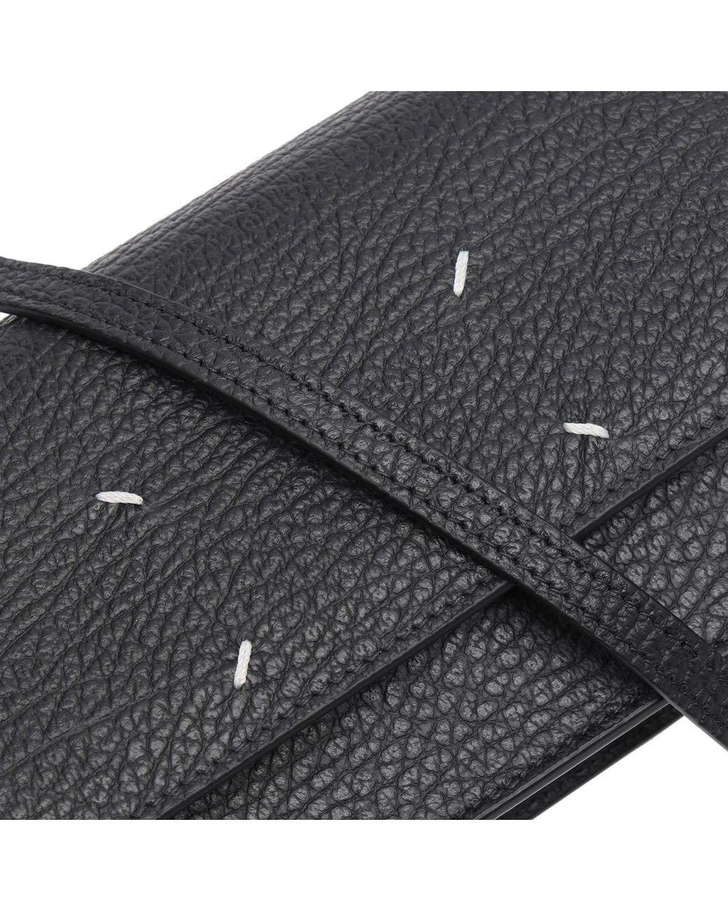 Maison Margiela Black Large Wallet With Chain