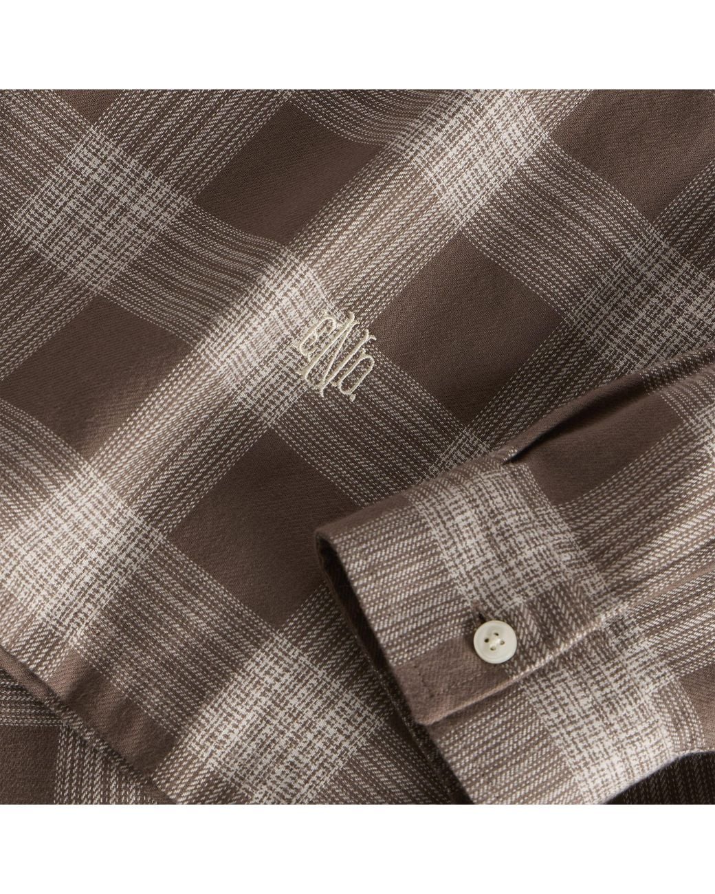 END. Brown Border Shirt for men