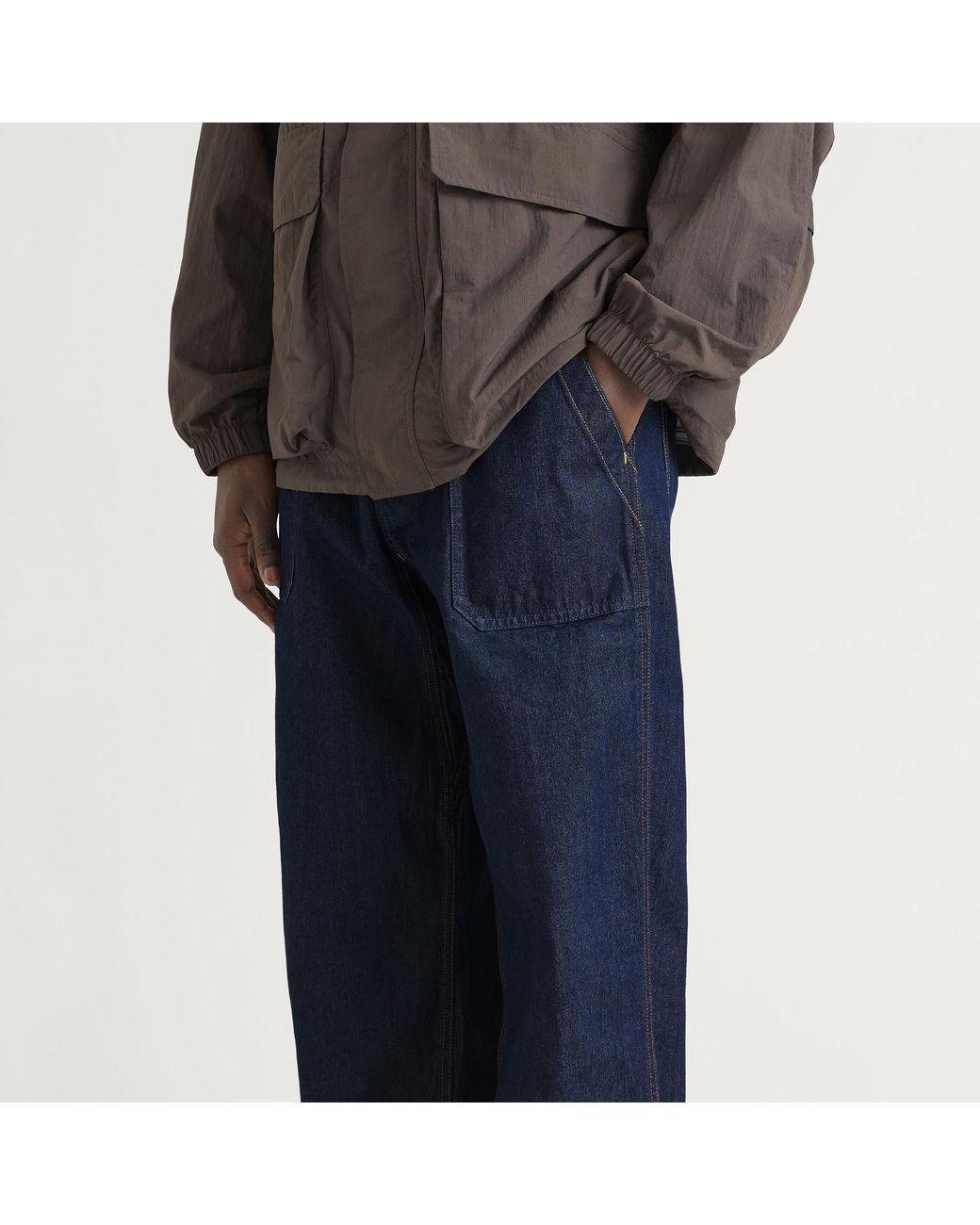 Gramicci Blue Fatigue Denim Pant for men