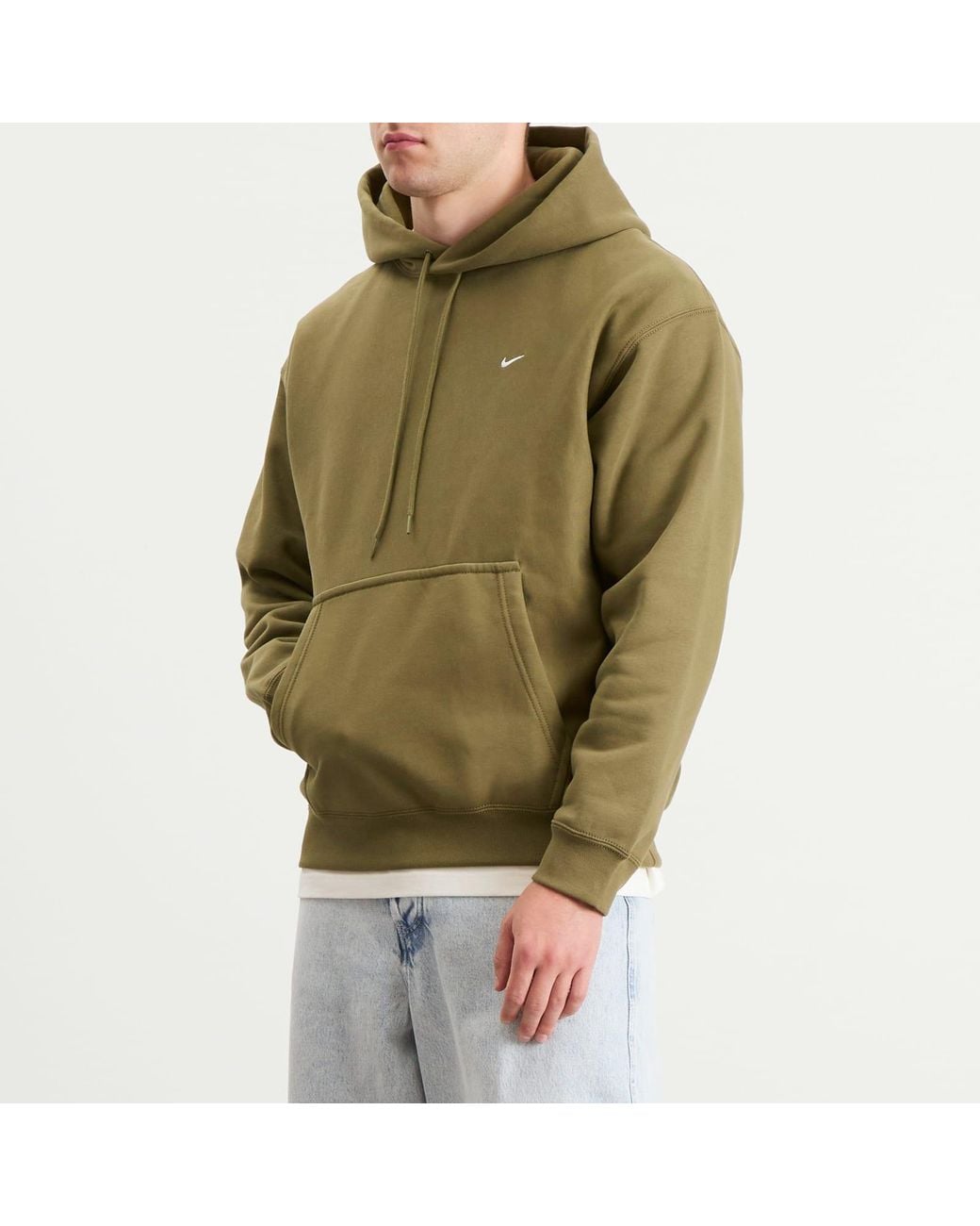 Nike Green Solo Swoosh Pullover Hoodie for men