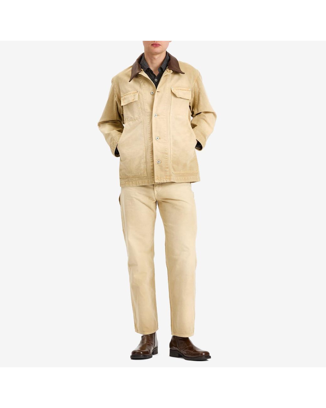 AURALEE Organic Cotton Duck Blouson in Natural for Men | Lyst