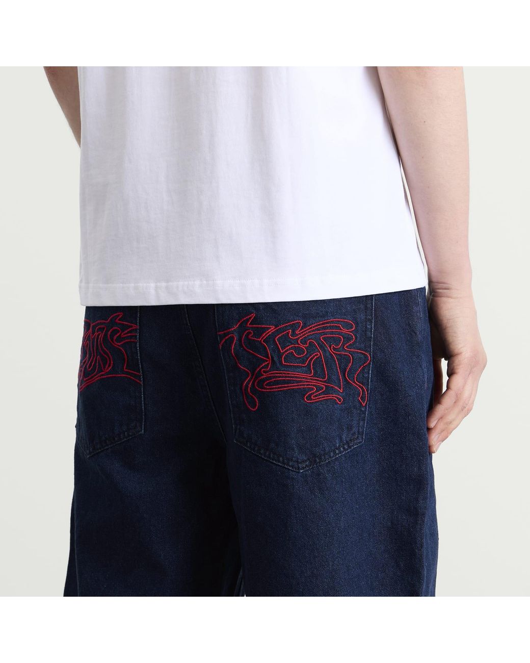 Butter Goods Blue Drummer Baggy Denim Shorts for men