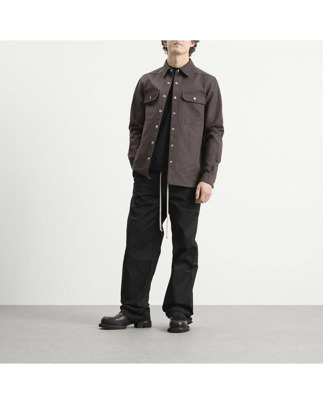 Rick Owens Brown Outershirt Jacket for men