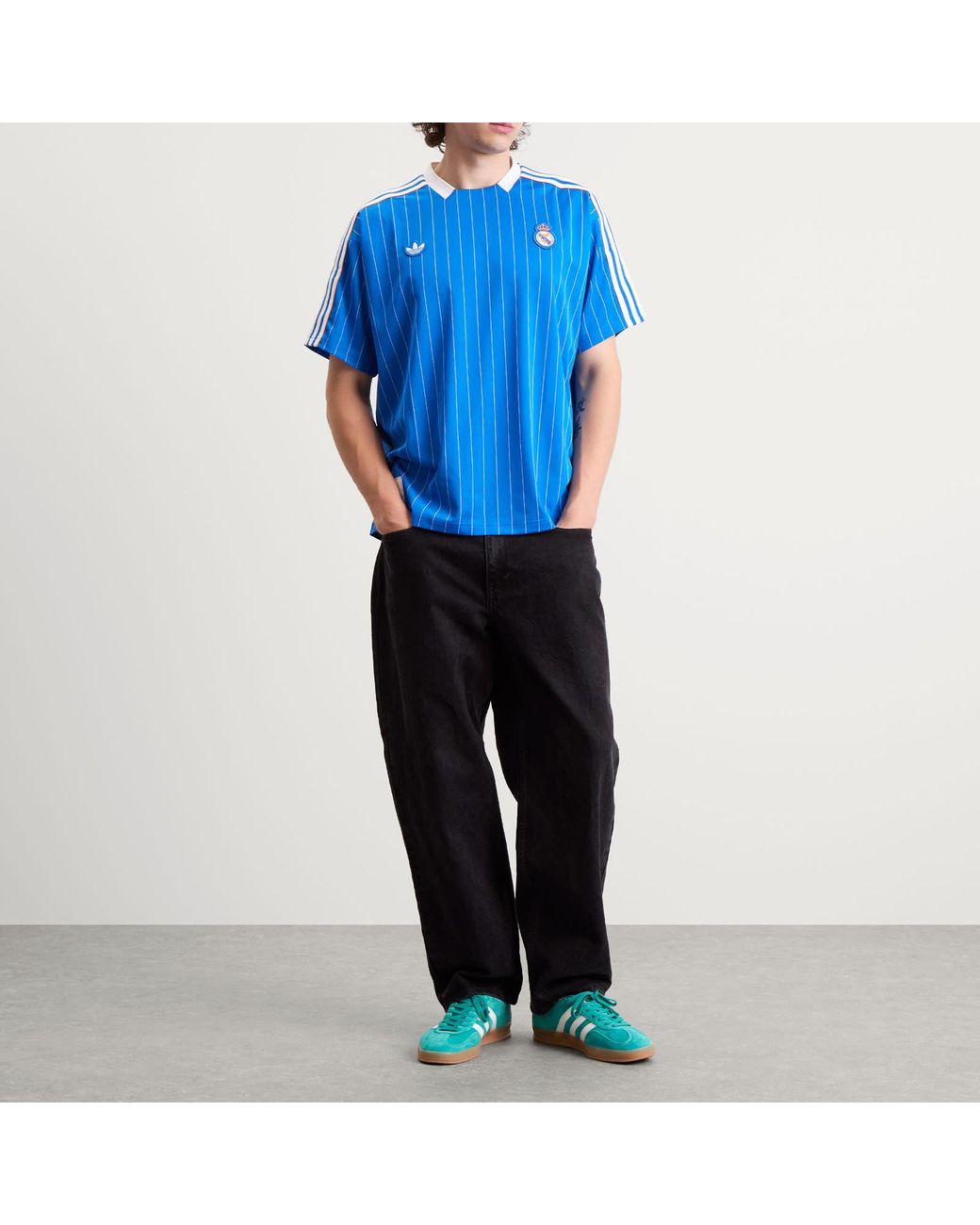 Adidas Blue Real Madrid Icon Jersey Top for men