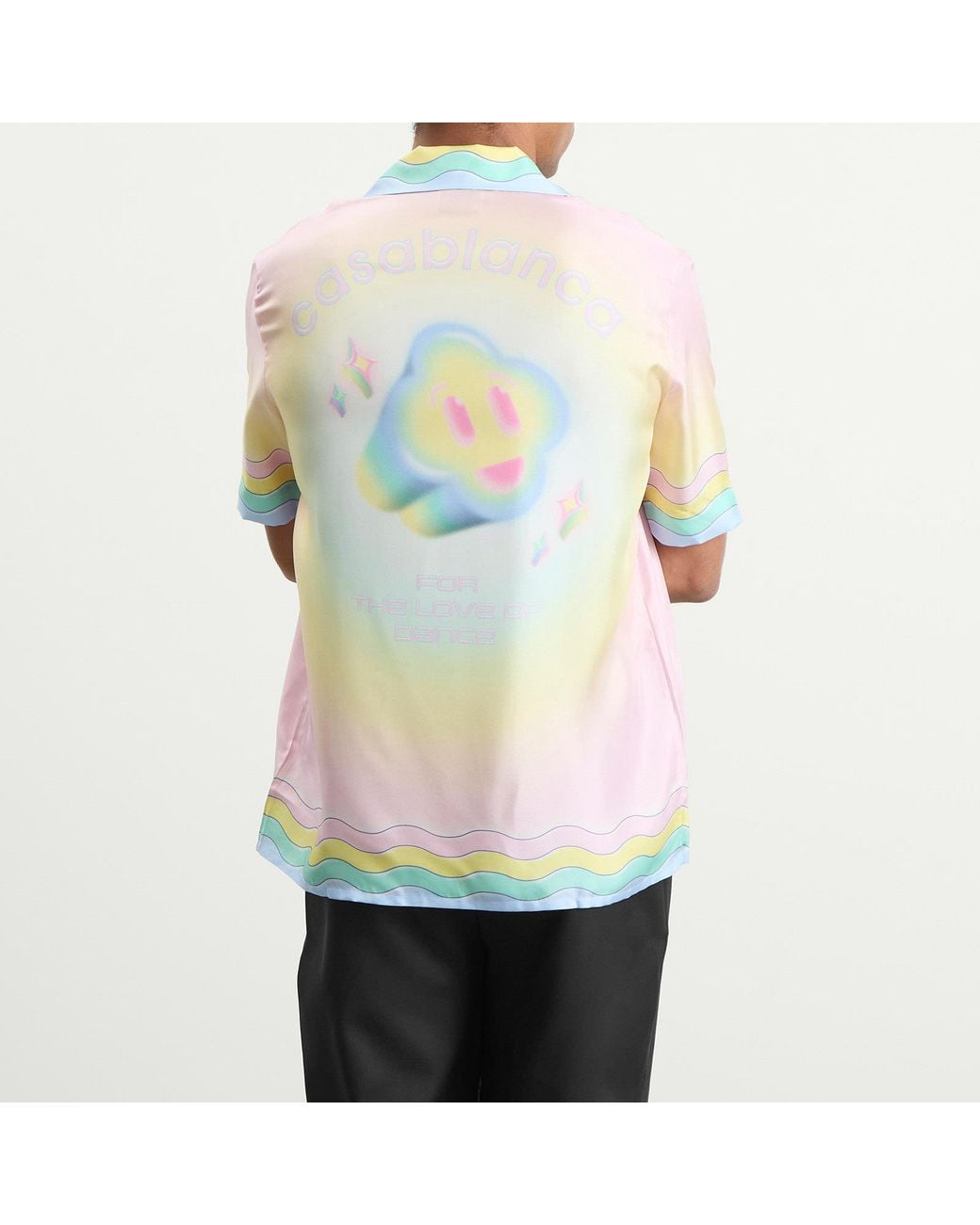 Casablanca Pink For The Love Of Dance Cuban Collar Shirt for men