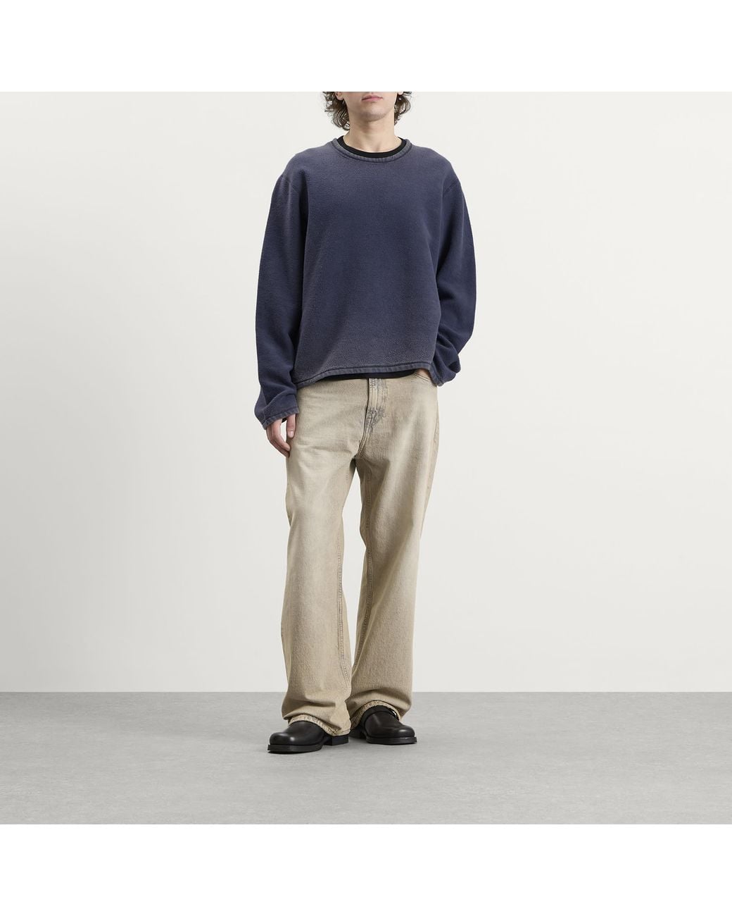 Our Legacy Blue Alloy Star Fleece Double Lock U Neck for men