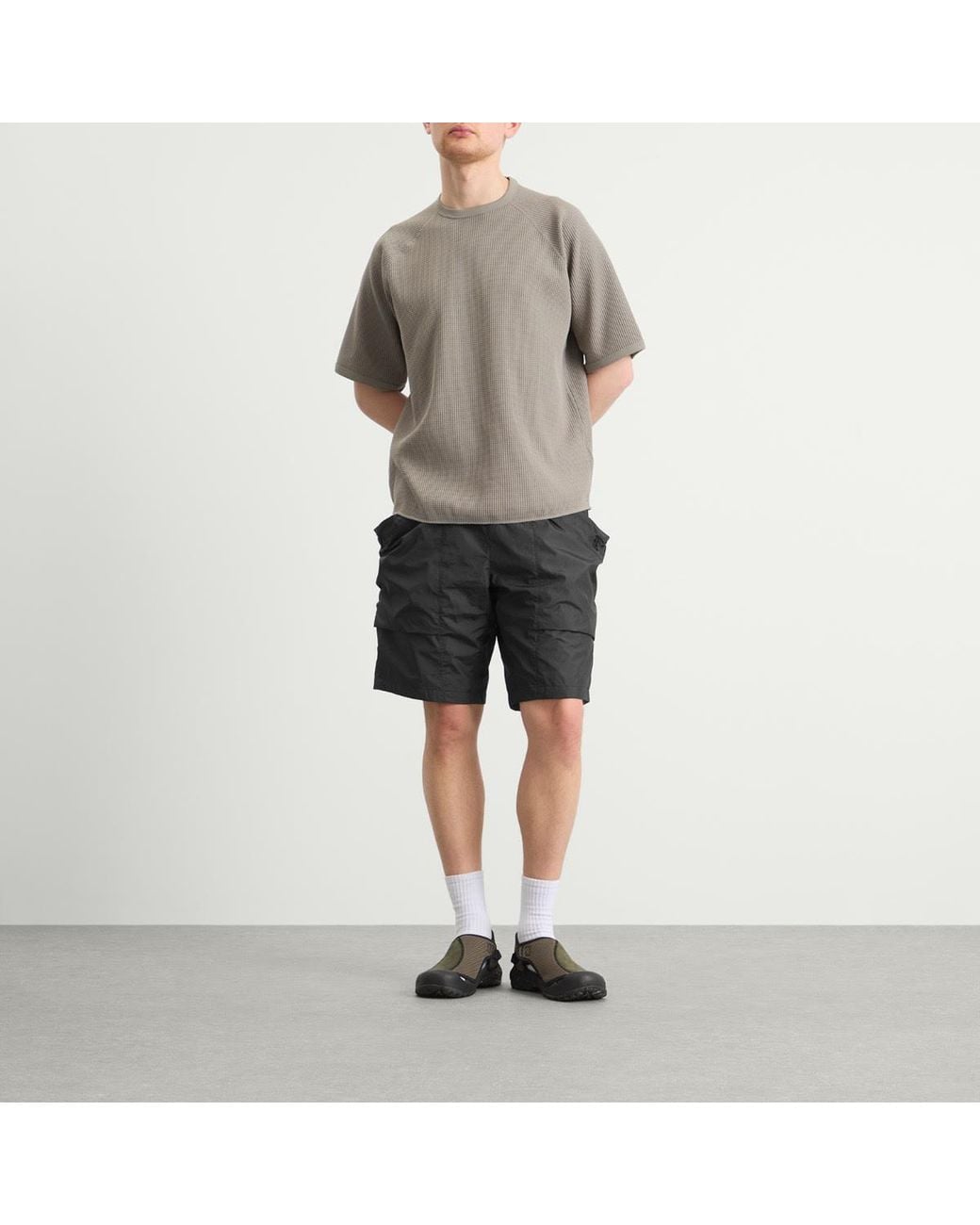 Goldwin Black Ripstop Shorts for men