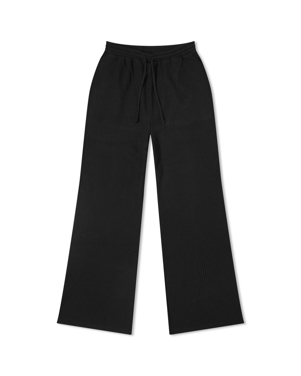 【ADANOLA】Waffle Straight Leg Pants ADANOLA Waffle Straight Leg Lounge Pants in Black | Lyst