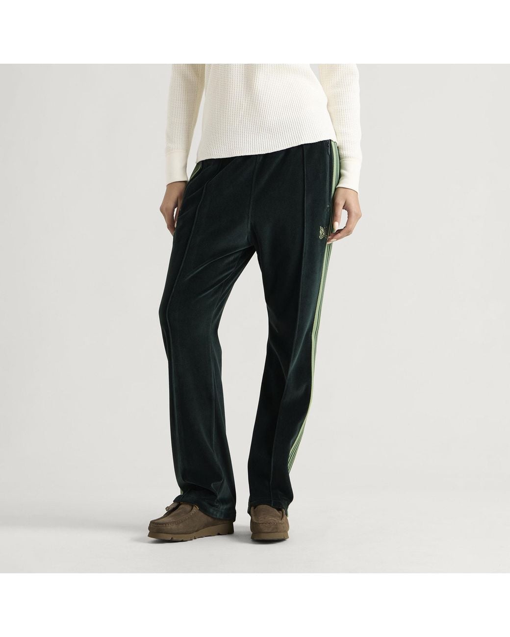 Needles Black Narrow Velour Track Pant