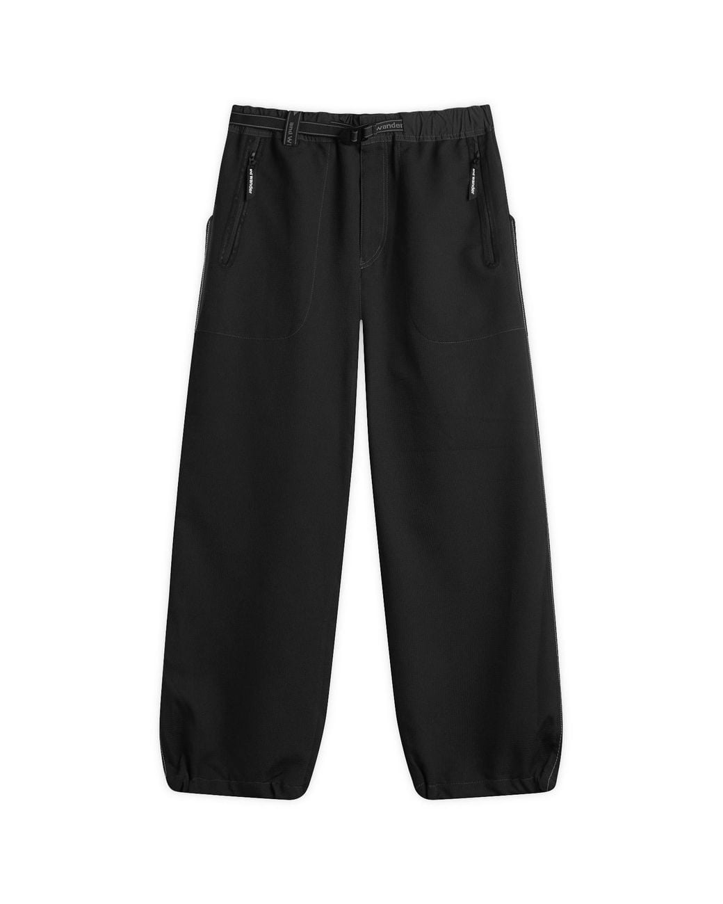 And Wander Black Vent Trousers for men