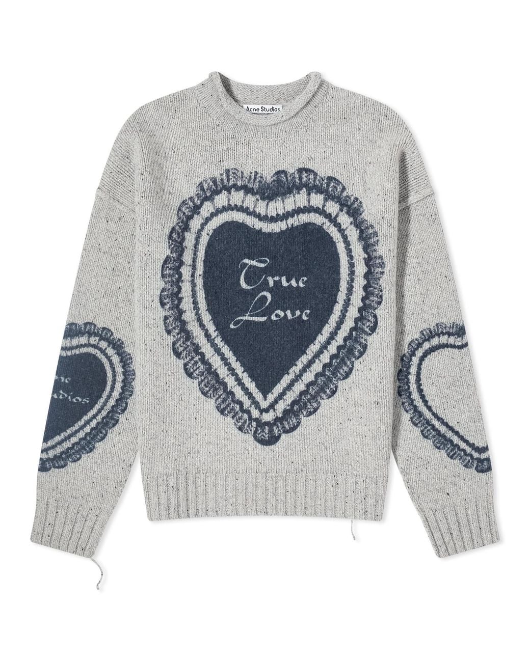 Acne Studios True Love Knit Jumper in Gray | Lyst