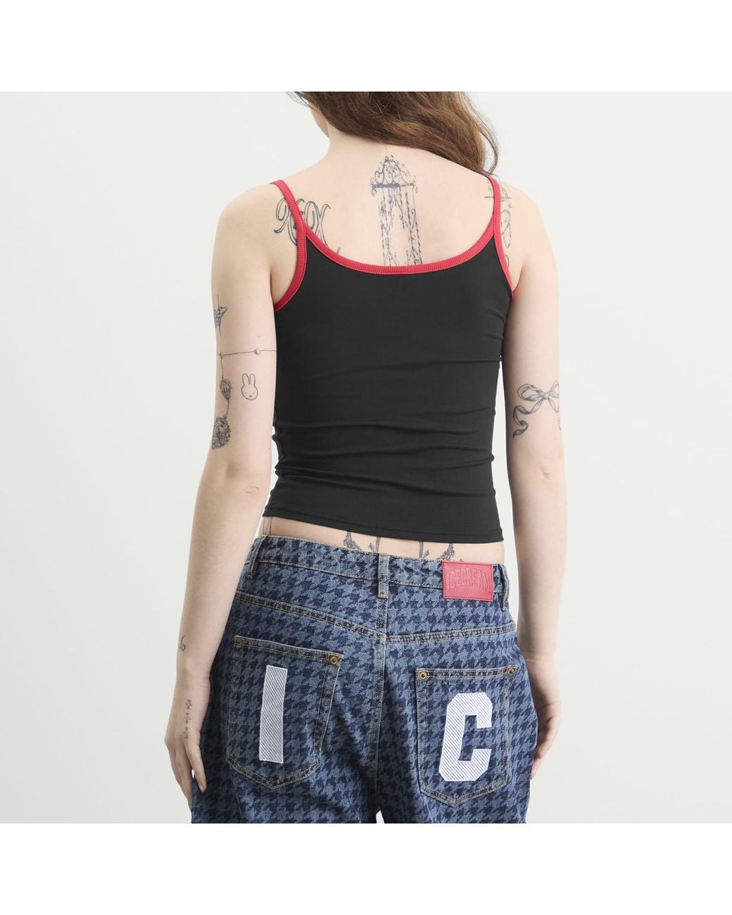 ICECREAM Black Soft Serve Contrast Vest Top