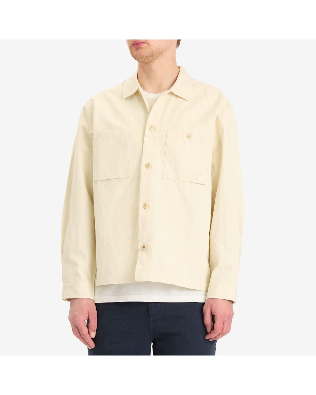 Folk Natural Anniversary Patch Overshirt for men