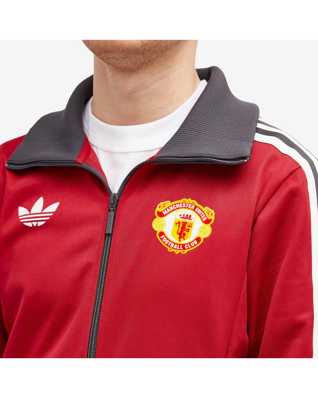 adidas Manchester United Fc Og Track Top in Red for Men | Lyst