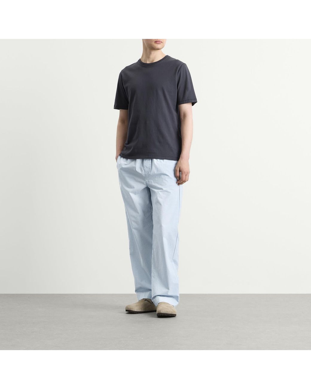 Calvin Klein Blue Cotton Poplin Sleep Pant for men