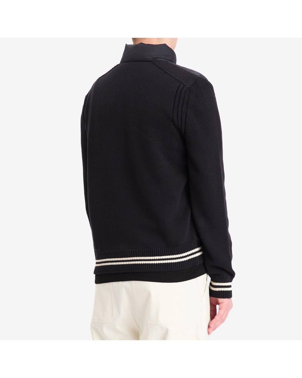 Moncler Black Hybrid Zip Through Jacket for men