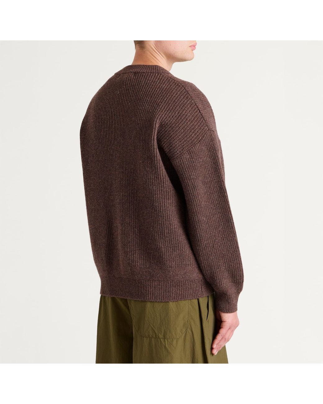 FRIZMWORKS Brown Wool Deck Zip Cardigan for men