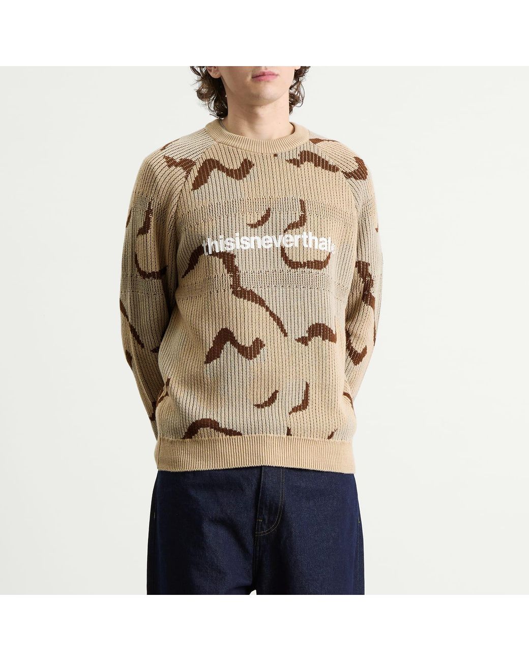 Thisisneverthat Natural T-Logo Knit Jumper for men