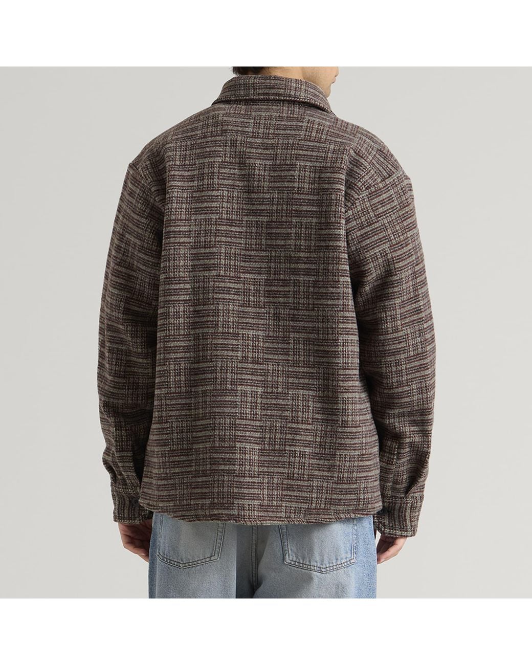 A.P.C. Brown Baptiste Graphic Wool Overshirt for men