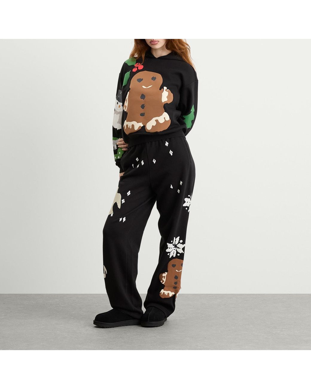 Skims Black X Cpfm Printed Straight Leg Pant