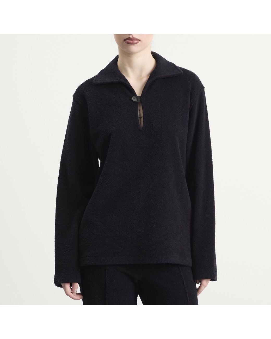 Auralee Blue Pile Shirt