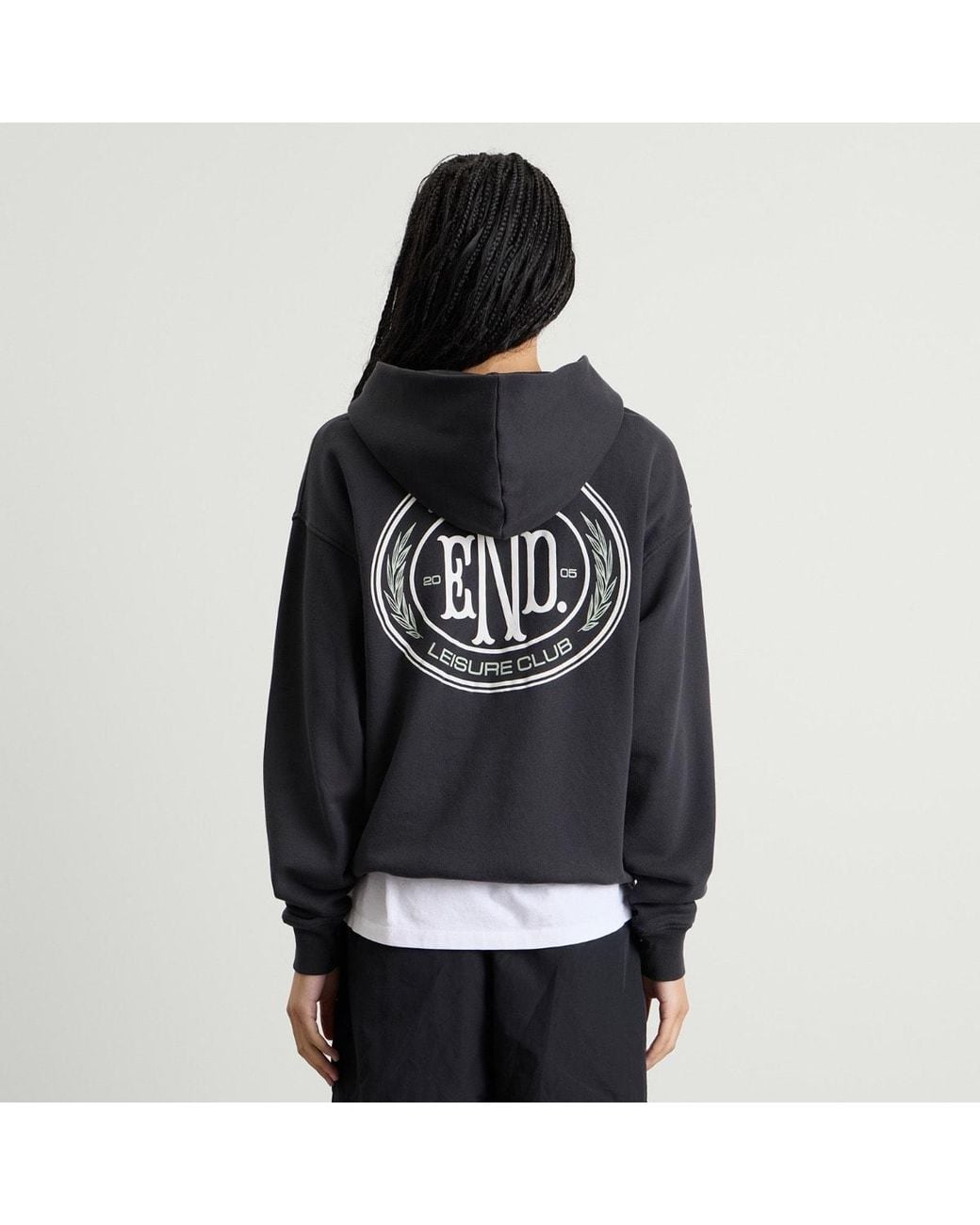 END. Black Leisure Pullover Hoodie