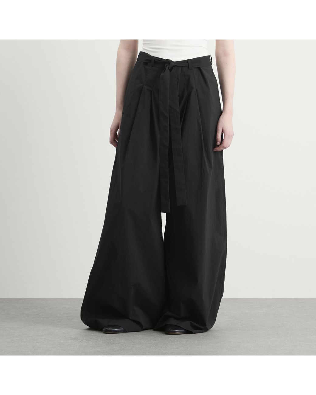 St. Agni Black Adjustable Palazzo Pants